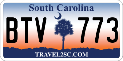SC license plate BTV773