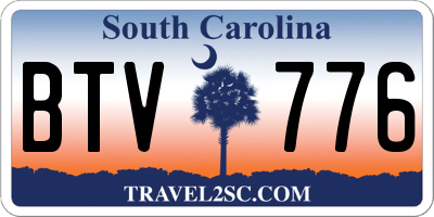 SC license plate BTV776
