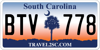 SC license plate BTV778