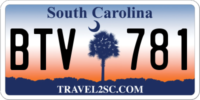 SC license plate BTV781