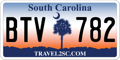 SC license plate BTV782