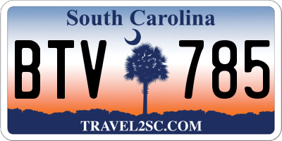 SC license plate BTV785