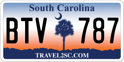 SC license plate BTV787