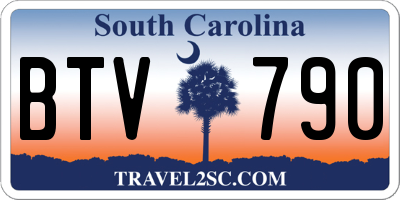 SC license plate BTV790