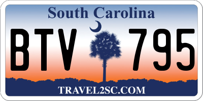 SC license plate BTV795