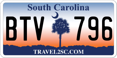 SC license plate BTV796