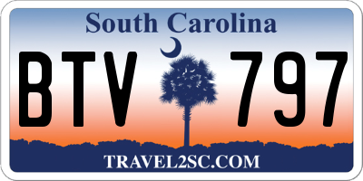 SC license plate BTV797