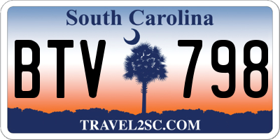 SC license plate BTV798