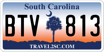 SC license plate BTV813