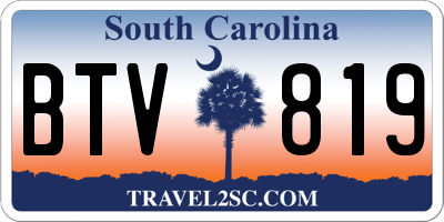 SC license plate BTV819