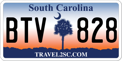 SC license plate BTV828