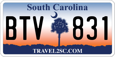 SC license plate BTV831