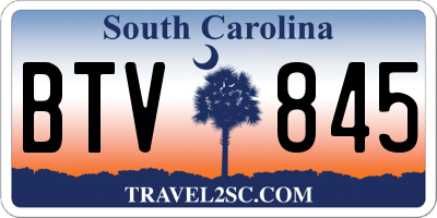 SC license plate BTV845