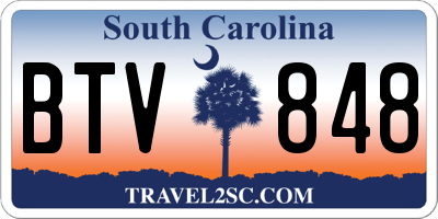 SC license plate BTV848
