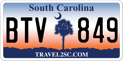 SC license plate BTV849