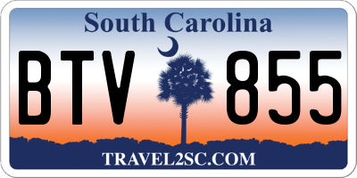 SC license plate BTV855
