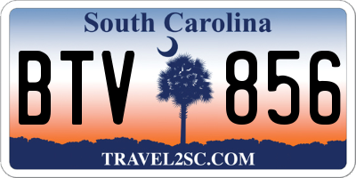 SC license plate BTV856