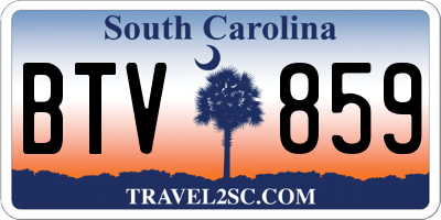 SC license plate BTV859