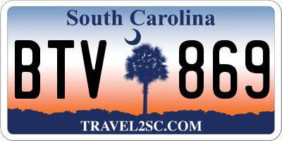 SC license plate BTV869