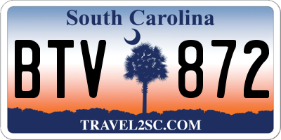 SC license plate BTV872