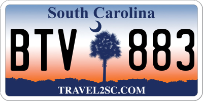 SC license plate BTV883