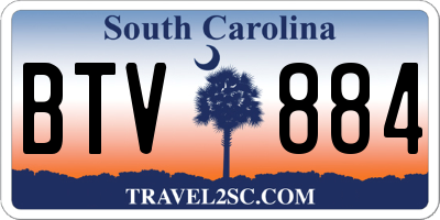 SC license plate BTV884