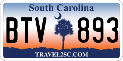 SC license plate BTV893