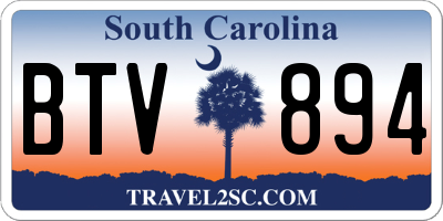 SC license plate BTV894