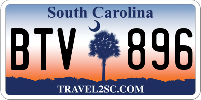 SC license plate BTV896