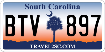 SC license plate BTV897