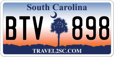 SC license plate BTV898