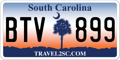 SC license plate BTV899