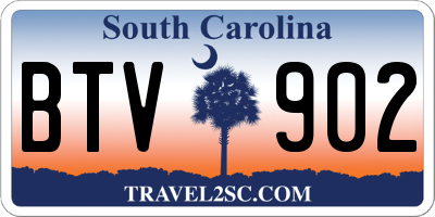 SC license plate BTV902