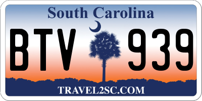 SC license plate BTV939