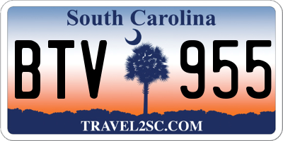 SC license plate BTV955