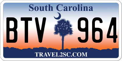 SC license plate BTV964