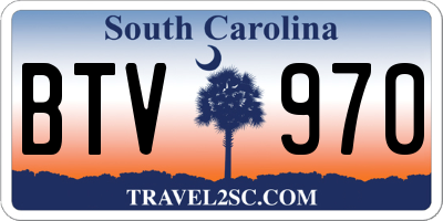 SC license plate BTV970