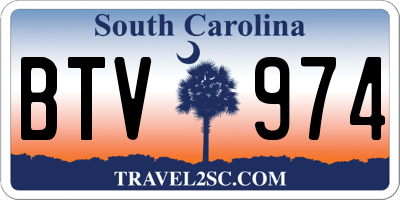 SC license plate BTV974