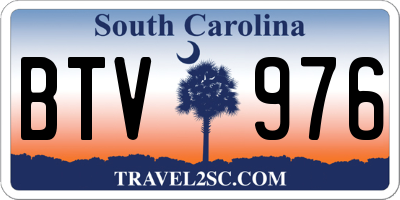 SC license plate BTV976