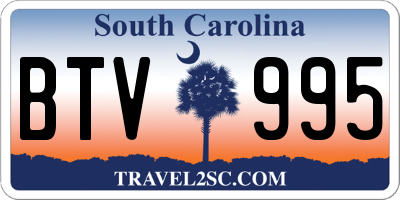 SC license plate BTV995