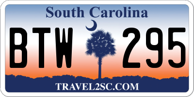 SC license plate BTW295