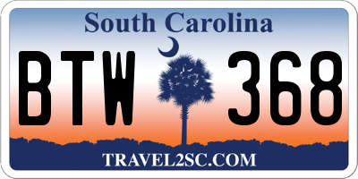 SC license plate BTW368