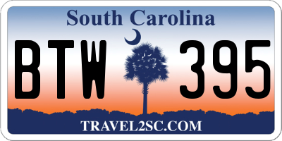 SC license plate BTW395