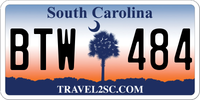 SC license plate BTW484
