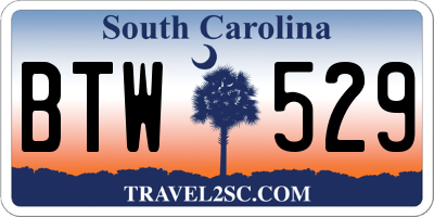 SC license plate BTW529