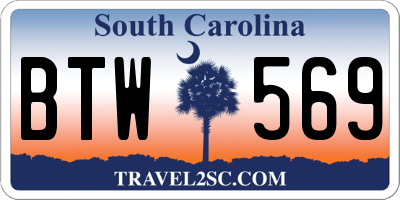 SC license plate BTW569