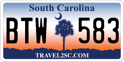 SC license plate BTW583