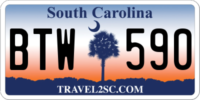 SC license plate BTW590