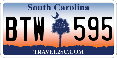 SC license plate BTW595