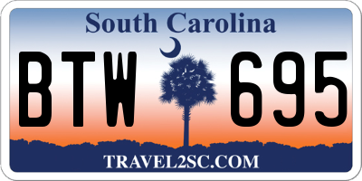 SC license plate BTW695